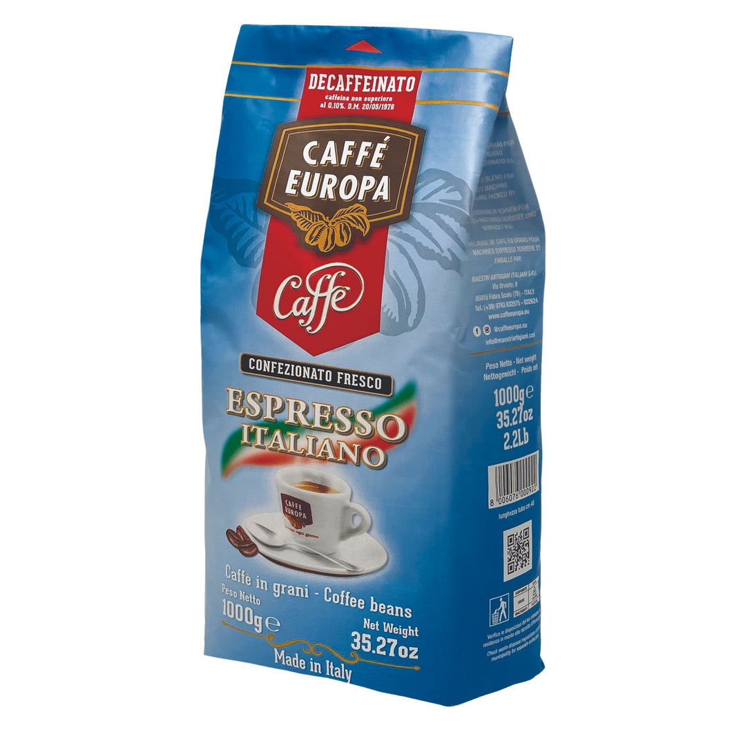 Caffè Europa - 1kg Caffè in Grani miscela Decaffeinato